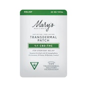 RELIEF TRANSDERMAL PATCHES(10MG CBD:10MG THC)