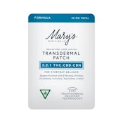 FORMULA TRANSDERMAL PATCH (15MG THC:10MG CBD:5MG CBN)