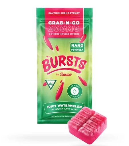 Sauce - GRAB-N-GO JUICY WATERMELON RESIN GUMMIES - 200MG Main Image