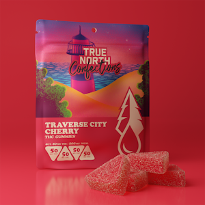 True north - TRAVERSE CITY CHERRY 4X50MG(2OOMG) THC VEGAN GUMMIES